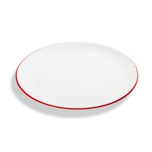 Dinerbord – Rand robijnrood – 28 cm