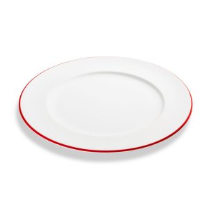 Dinerbord – Rand robijnrood – 29 cm