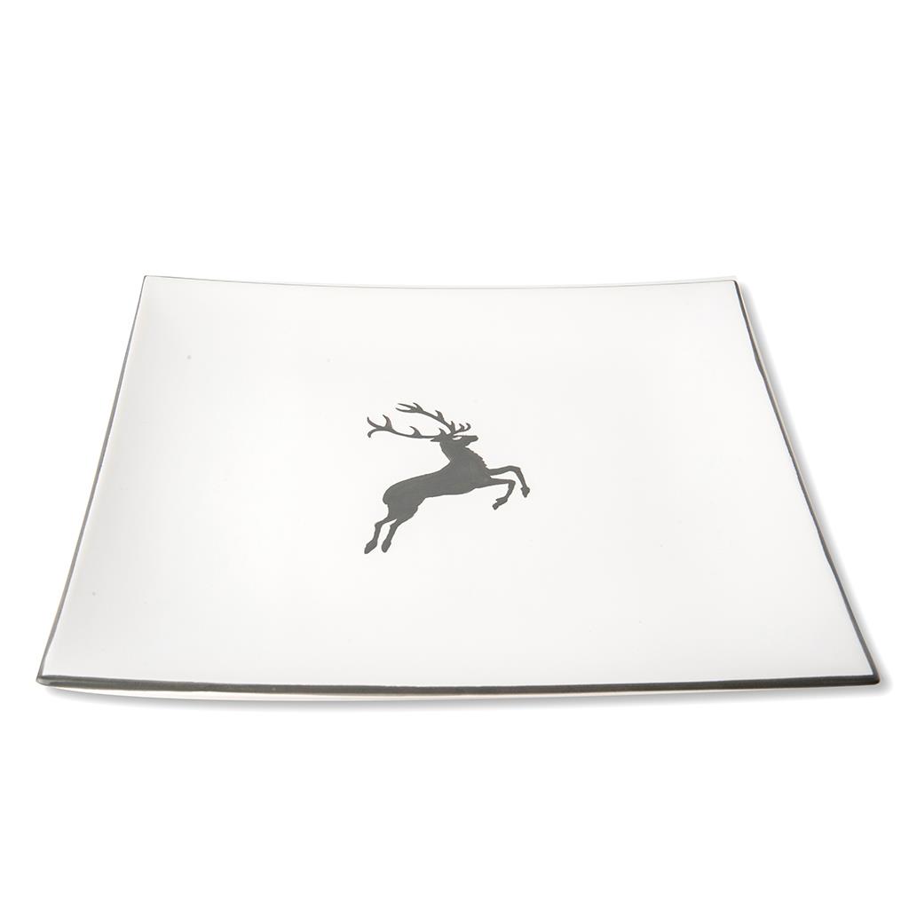 Dinerbord vierkant – Hert grijs – 26 x 26 cm - Afbeelding 2