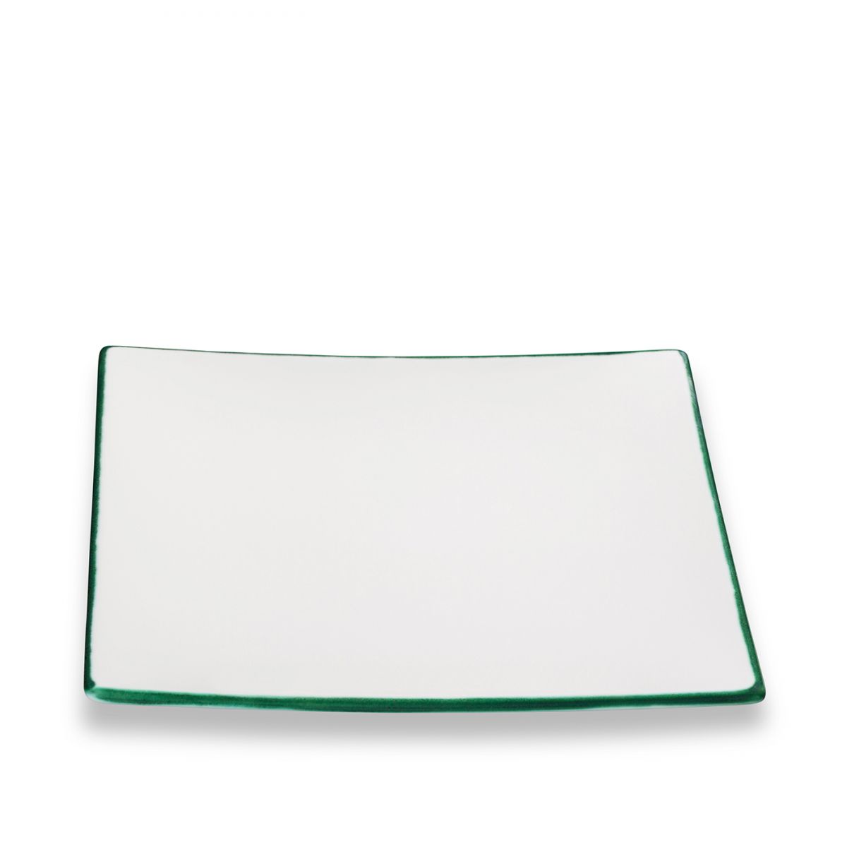 Dinerbord vierkant – Rand groen – 26 x 26 cm - Afbeelding 2