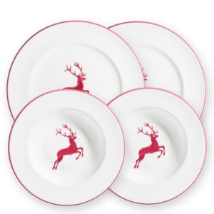 Dinerset voor twee – Hert bordeauxrood