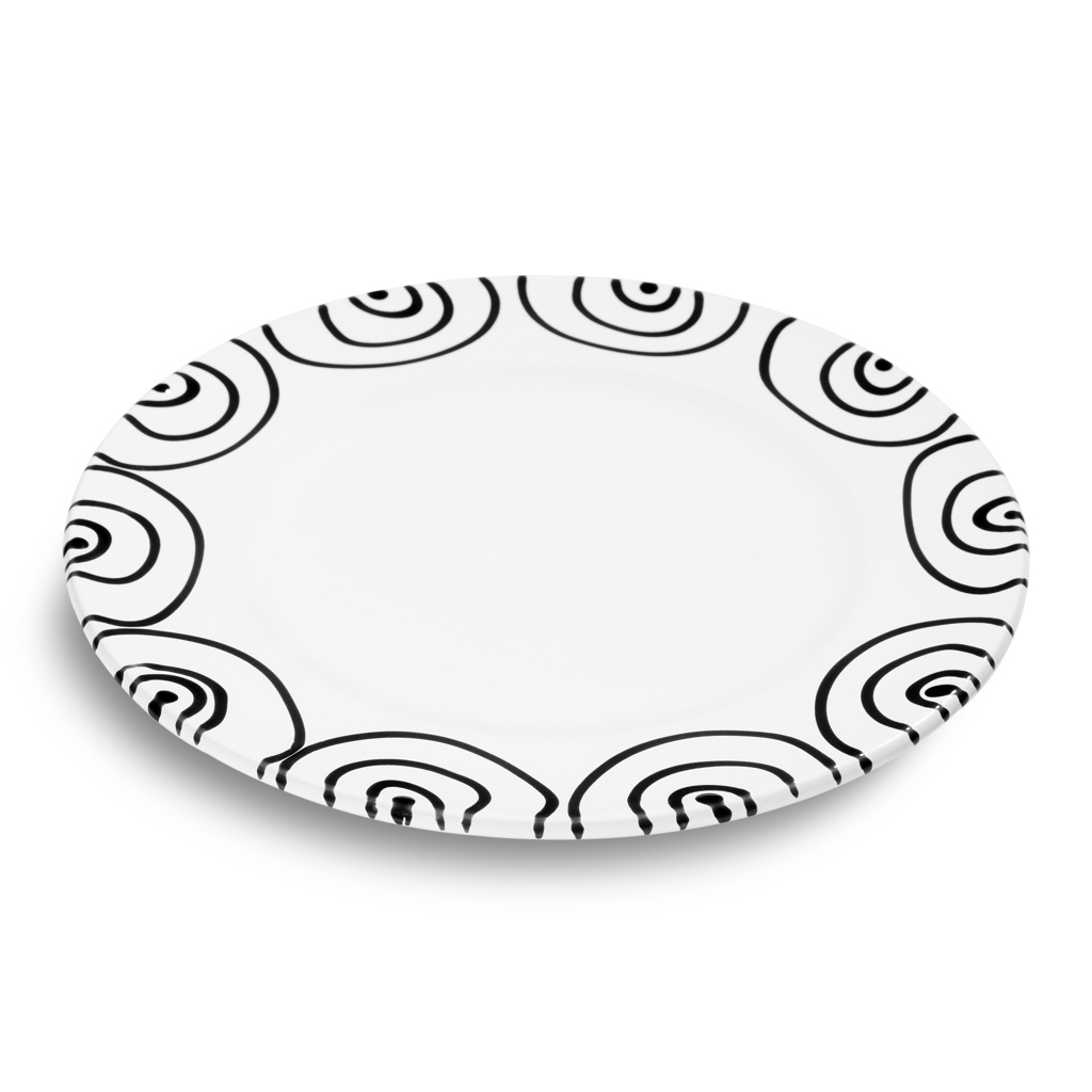Dinerbord – Gevlamd zwart – 27 cm