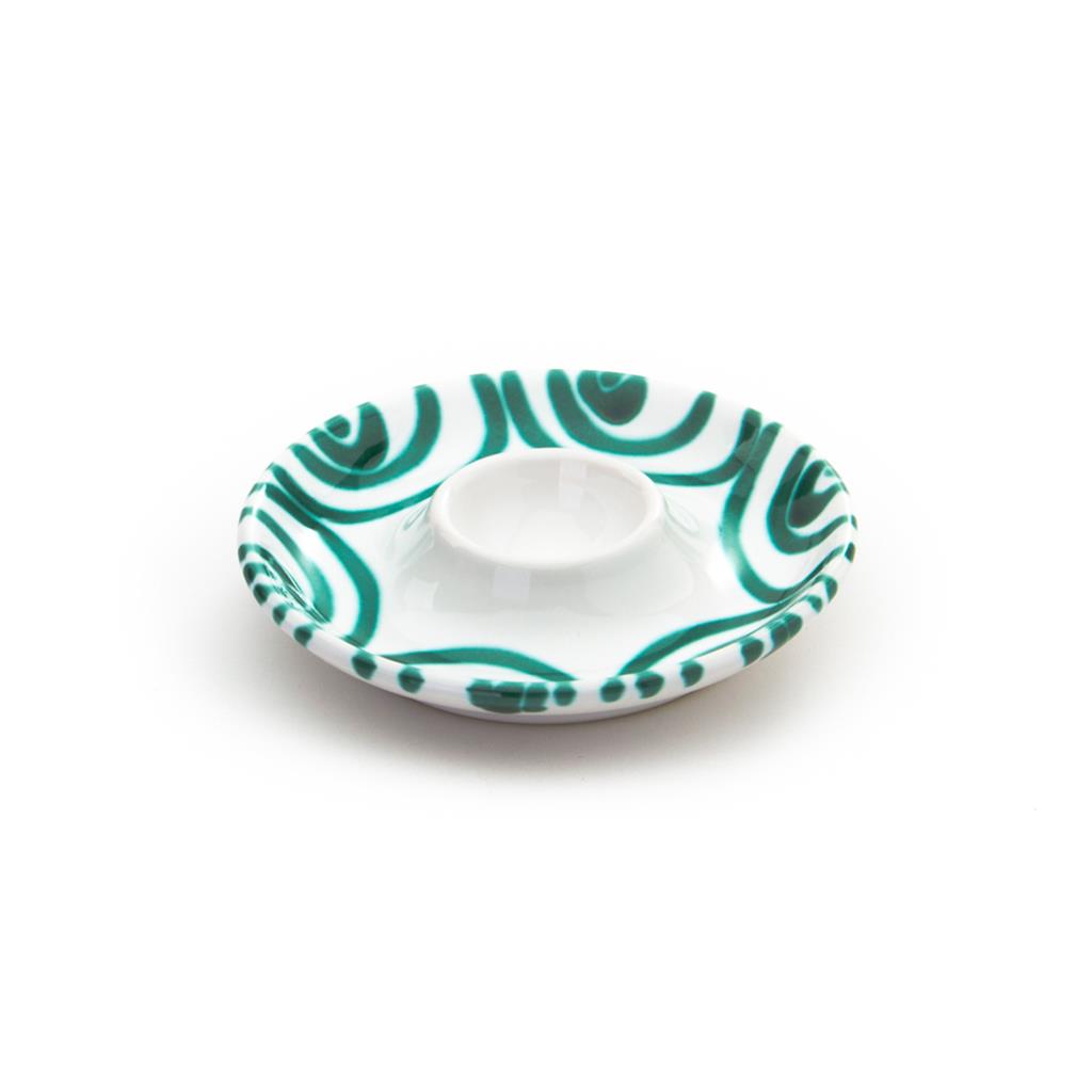 Eierdop – Gevlamd groen – 12 cm - Afbeelding 2