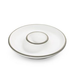 Eierdop – Rand grijs – 12 cm