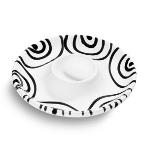 Eierdop – Gevlamd zwart – 12 cm