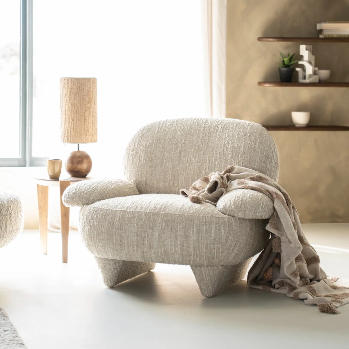 Fauteuil Jayden – stof beige barkley - Afbeelding 3
