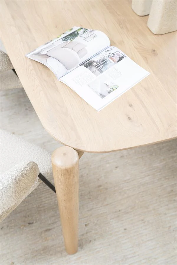 Eettafel Selbu – eikenhout naturel 200x100cm - Afbeelding 5