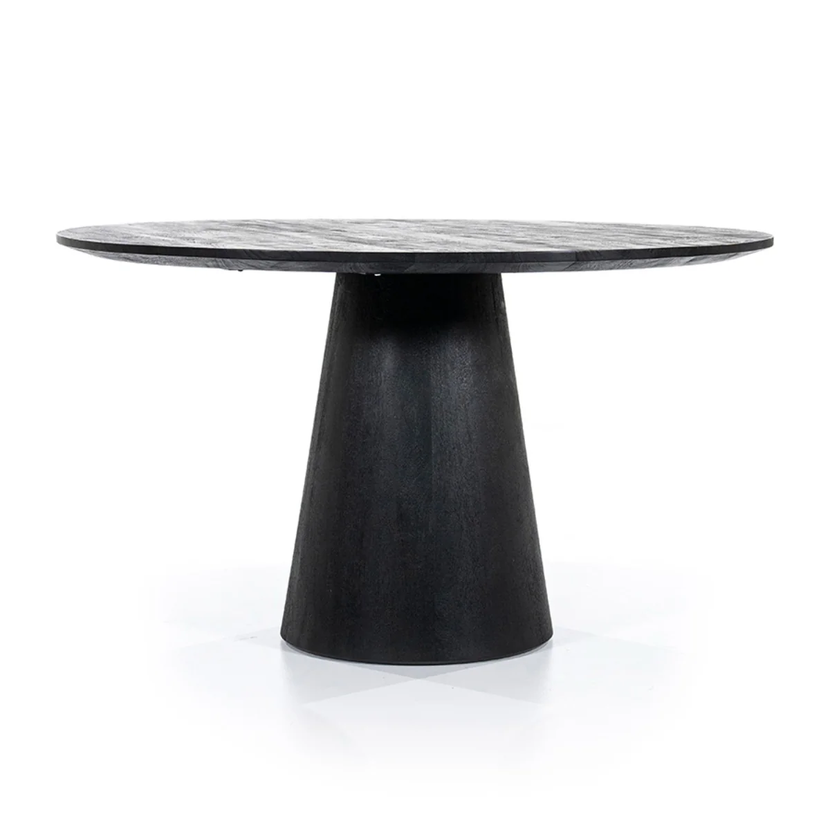 Rond Eettafel Aron – mangohout zwart 130cm