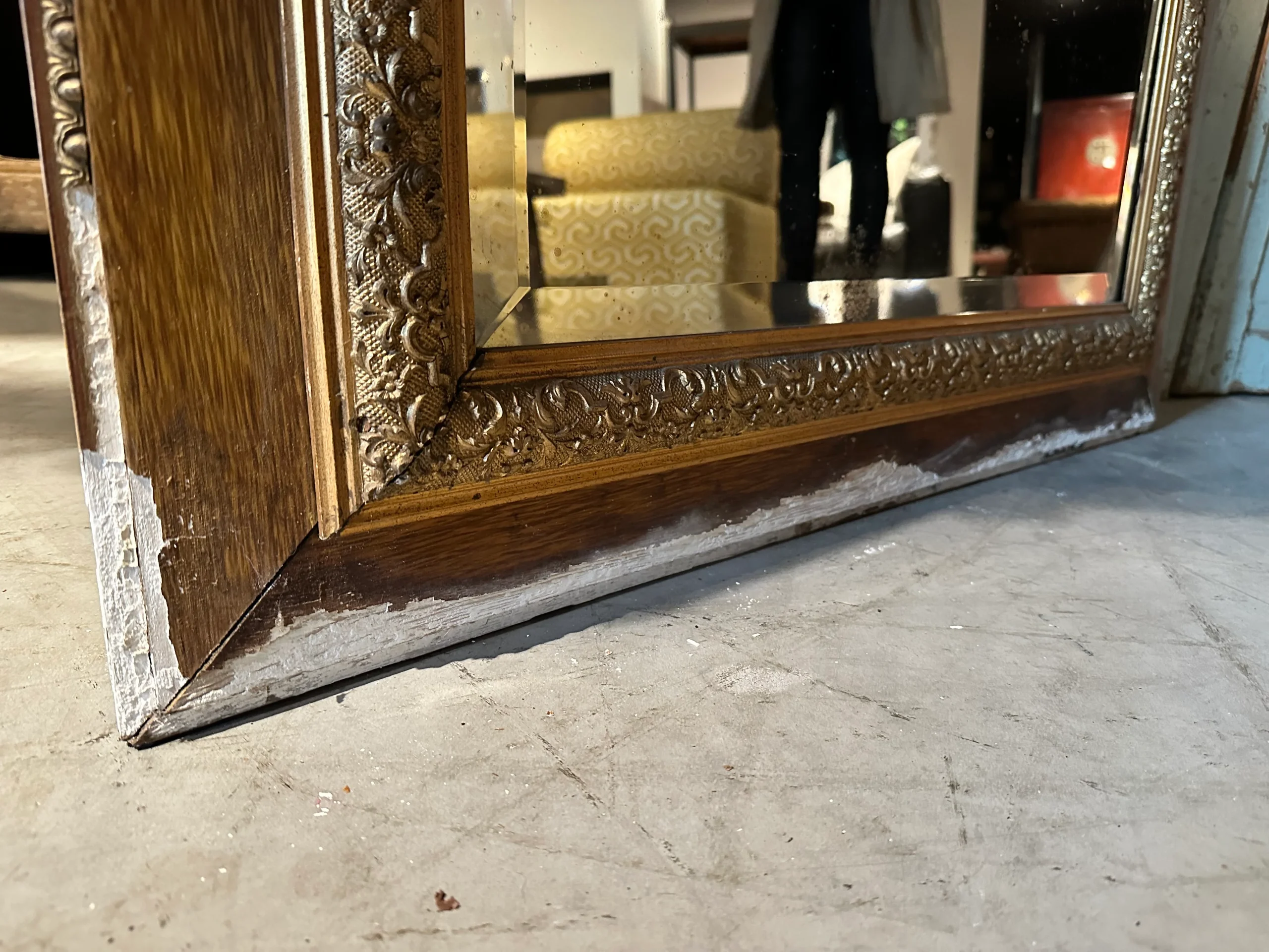 Oude antieke Franse spiegel - Afbeelding 5