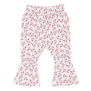 FLARED BROEKJE | Pink Leaves