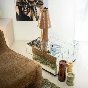 Salontafel Flectron – chroom glas – modern design