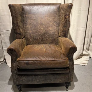 Stoer Vintage Leren Oorfauteuil - merk Rofra