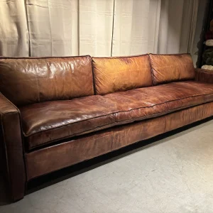 Stoere Vintage Leren Bank 2.90 breed