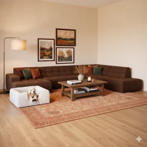 SEVN Veronique – Modulaire Design Bank in Bloq Cognac