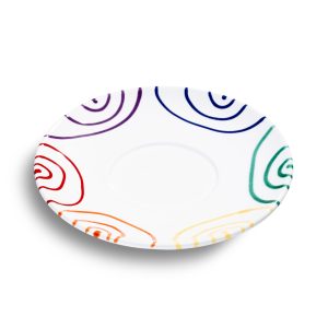 Schoteltje voor theebeker Maxima – Regenboog – 18 cm