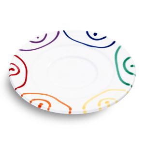 Schoteltje voor koffiekopje – Regenboog – 16 cm