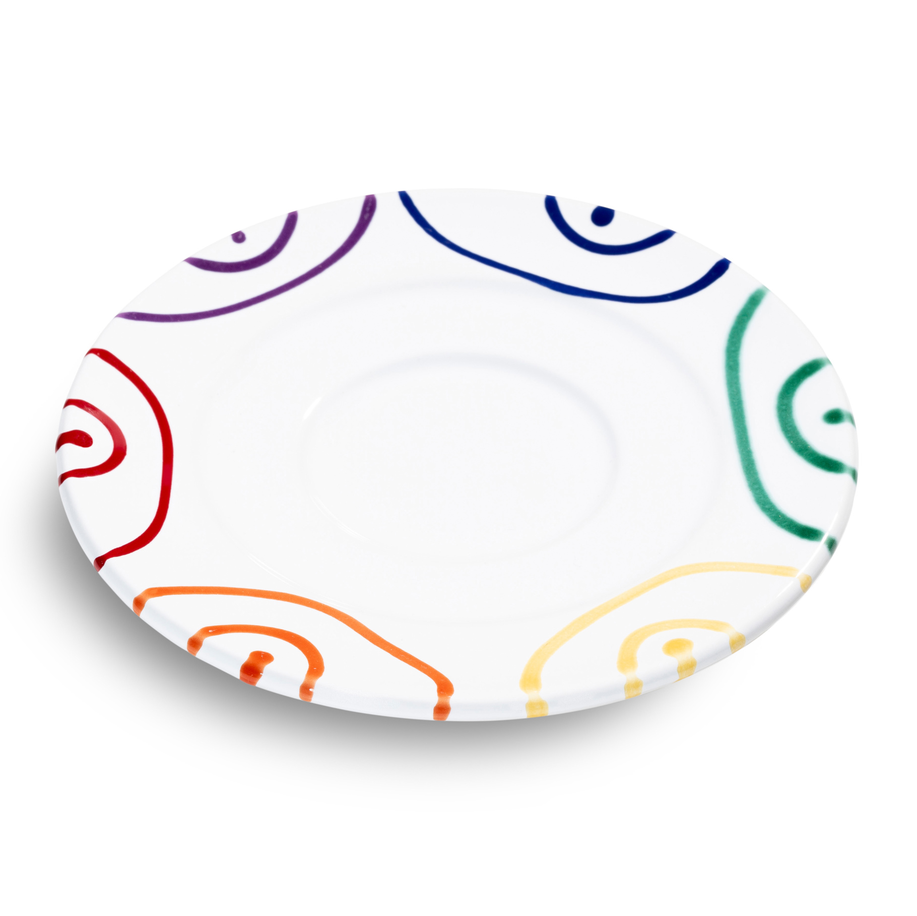 Schoteltje voor koffiekopje – Regenboog – 16 cm