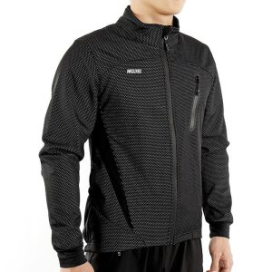 Fleece Fietsjack voor Heren - Winter Thermisch Mountainbike Jacket, Waterdicht en Winddicht met Reflecterende Details