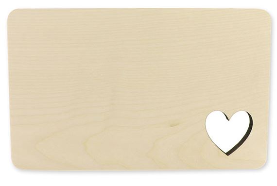 Houten keukenplankje – Hart – 25,5 x 15 cm