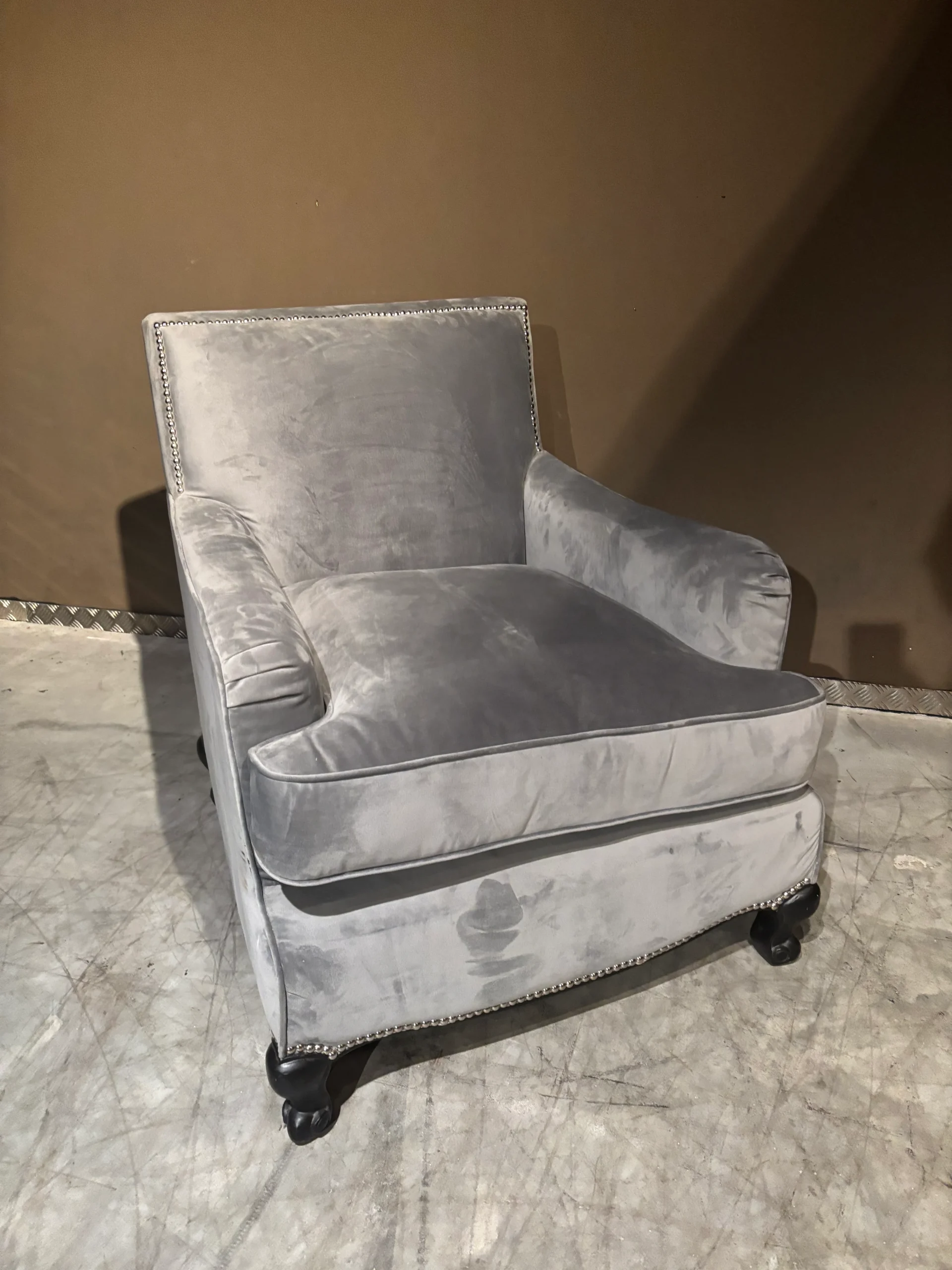 Nieuwe Velvet Fauteuil Orgineel Timothy Oulton Gelabeld - Afbeelding 2