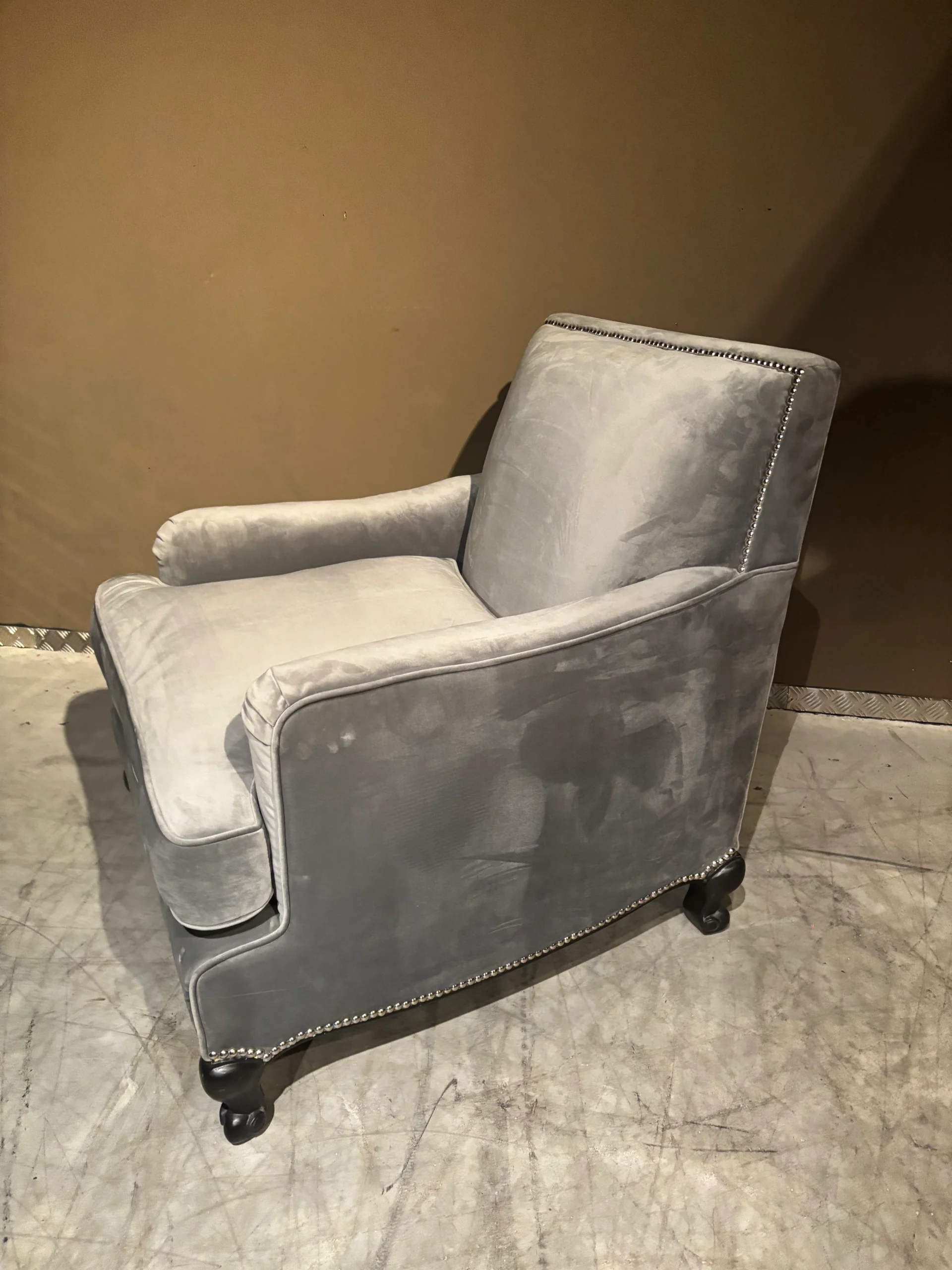 Nieuwe Velvet Fauteuil Orgineel Timothy Oulton Gelabeld - Afbeelding 4