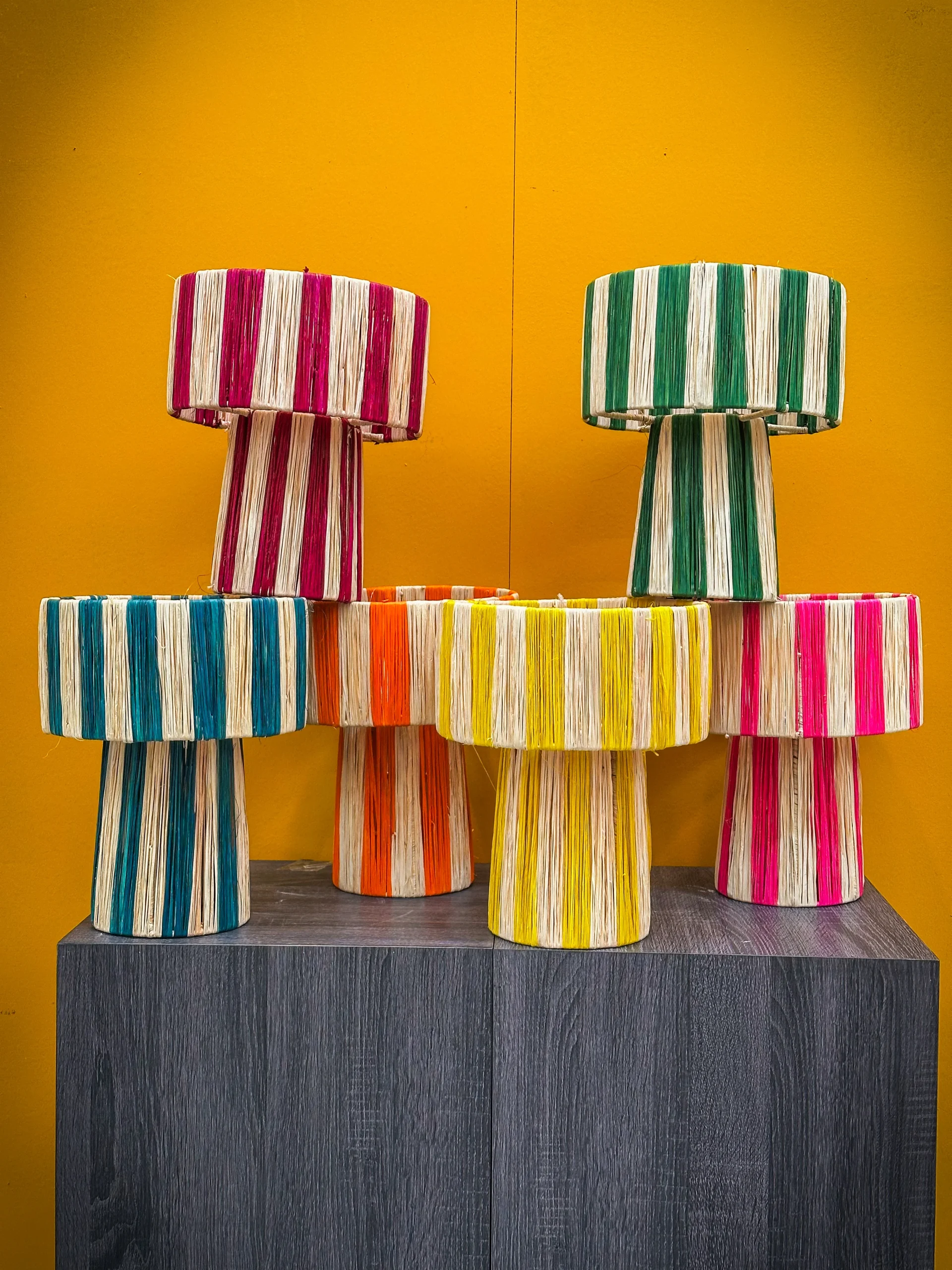 Marokkaanse raffia tafellamp - Afbeelding 2