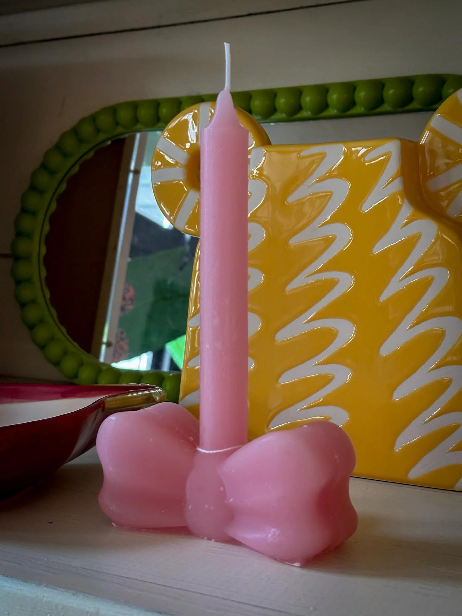 Strik kaars roze - Afbeelding 2