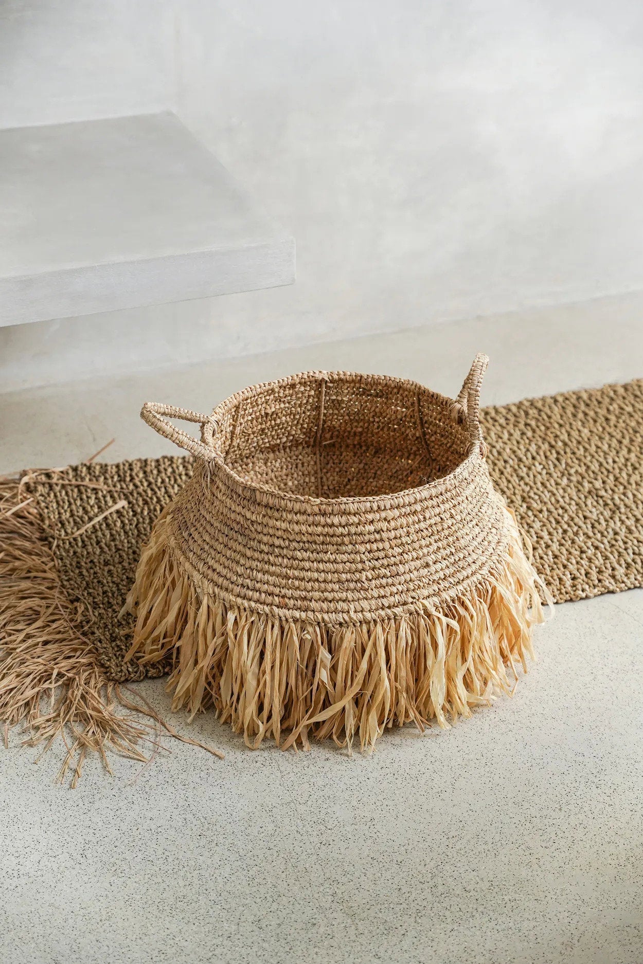 Raffia Deluxe Mand – L – Naturel - Afbeelding 3