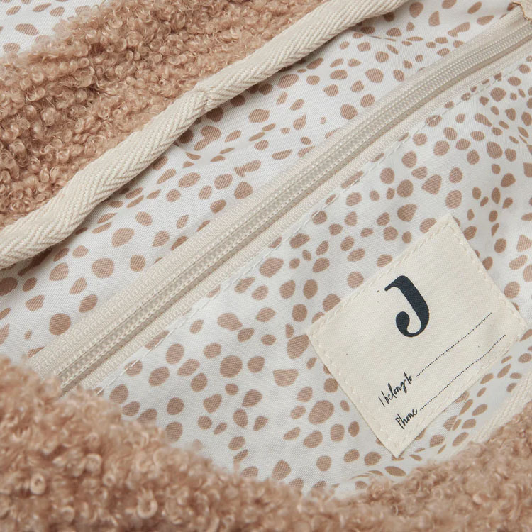 Jollein Rugtas met naam | Boucle | Biscuit - Afbeelding 6