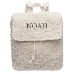 Jollein Rugtas met naam | Boucle | Naturel