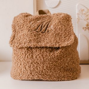 Jollein rugtas met initaal | Boucle | Biscuit