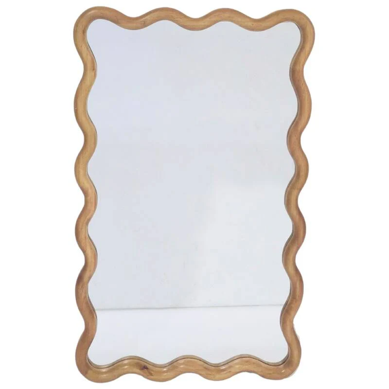 Spiegel “Wave” – Met Natuurlijke Houten Rand rechthoek