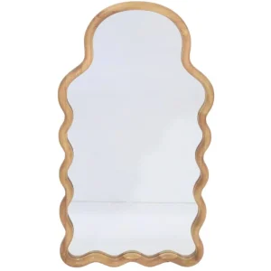 Spiegel “Wave” – Met Natuurlijke Houten Rand klassiek