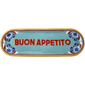 Piatto Italiano „Buon Appetito” – Mangohouten Serveerschaal