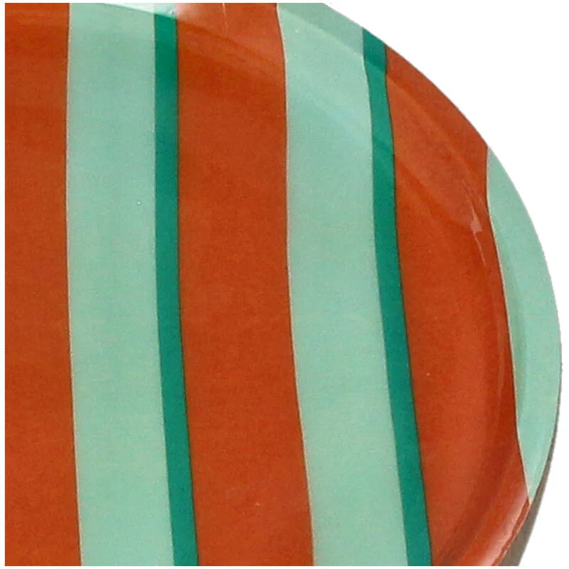 Mangohouten Bord „Stripe” – Rond Design - Afbeelding 4