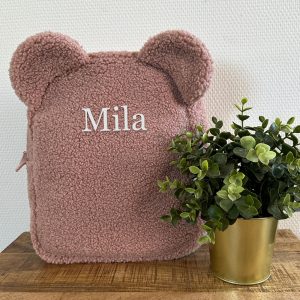 Teddy rugzak met naam | Oud Roze