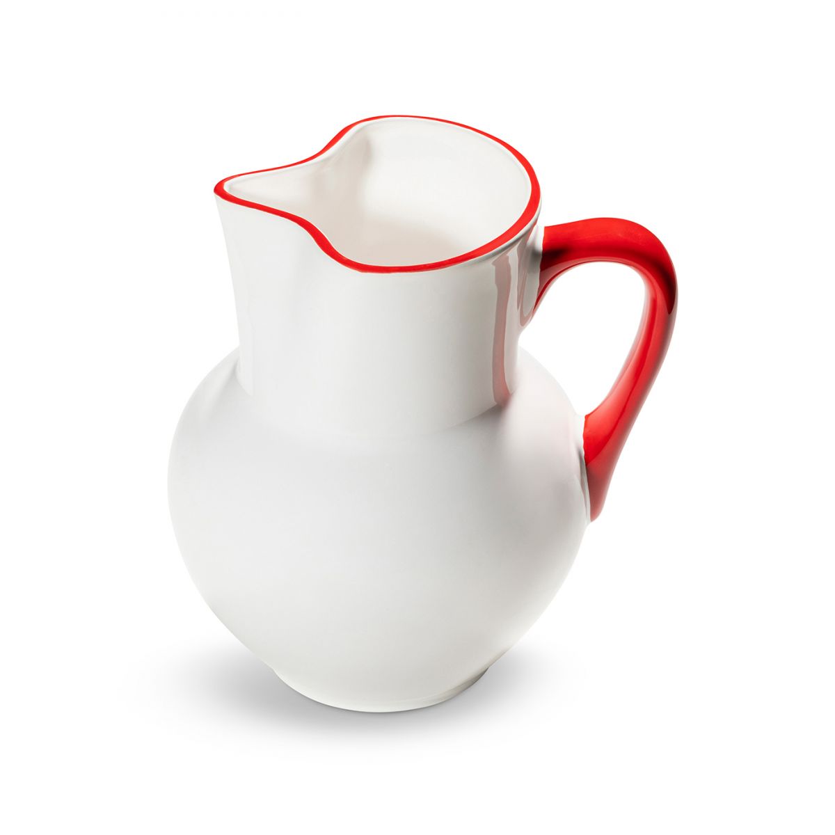 Waterkan bol – Rand robijnrood – 1,0 ltr - Afbeelding 2