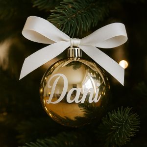 Kerstbal met naam | Goud glans | Dani