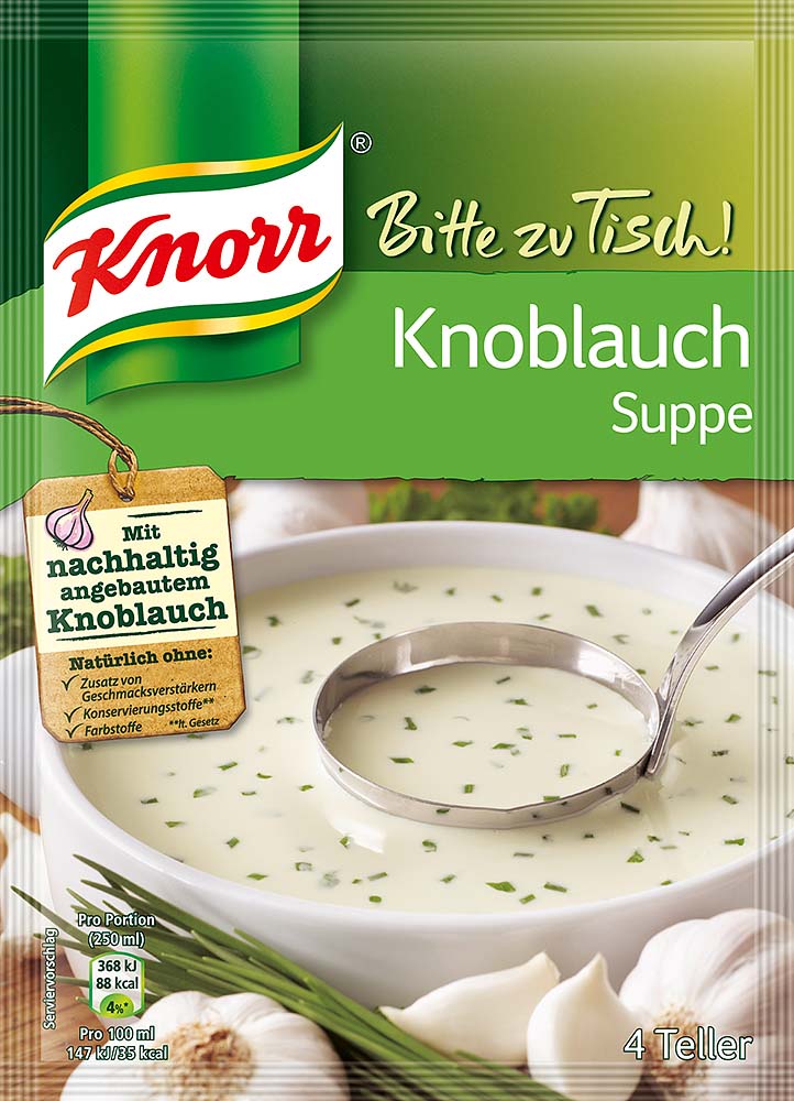 Knorr Knoblauchsuppe Bitte zu Tisch