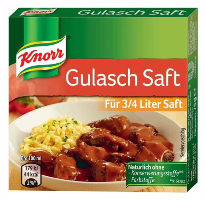 Knorr – Gulaschsaft – blokjes 3/4 ltr - Afbeelding 2