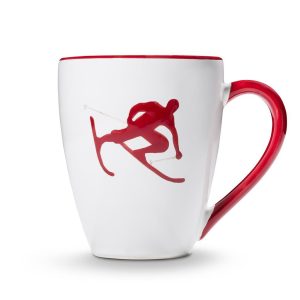 Koffiebeker Max – Toni der Skifahrer robijnrood – 0,3 ltr