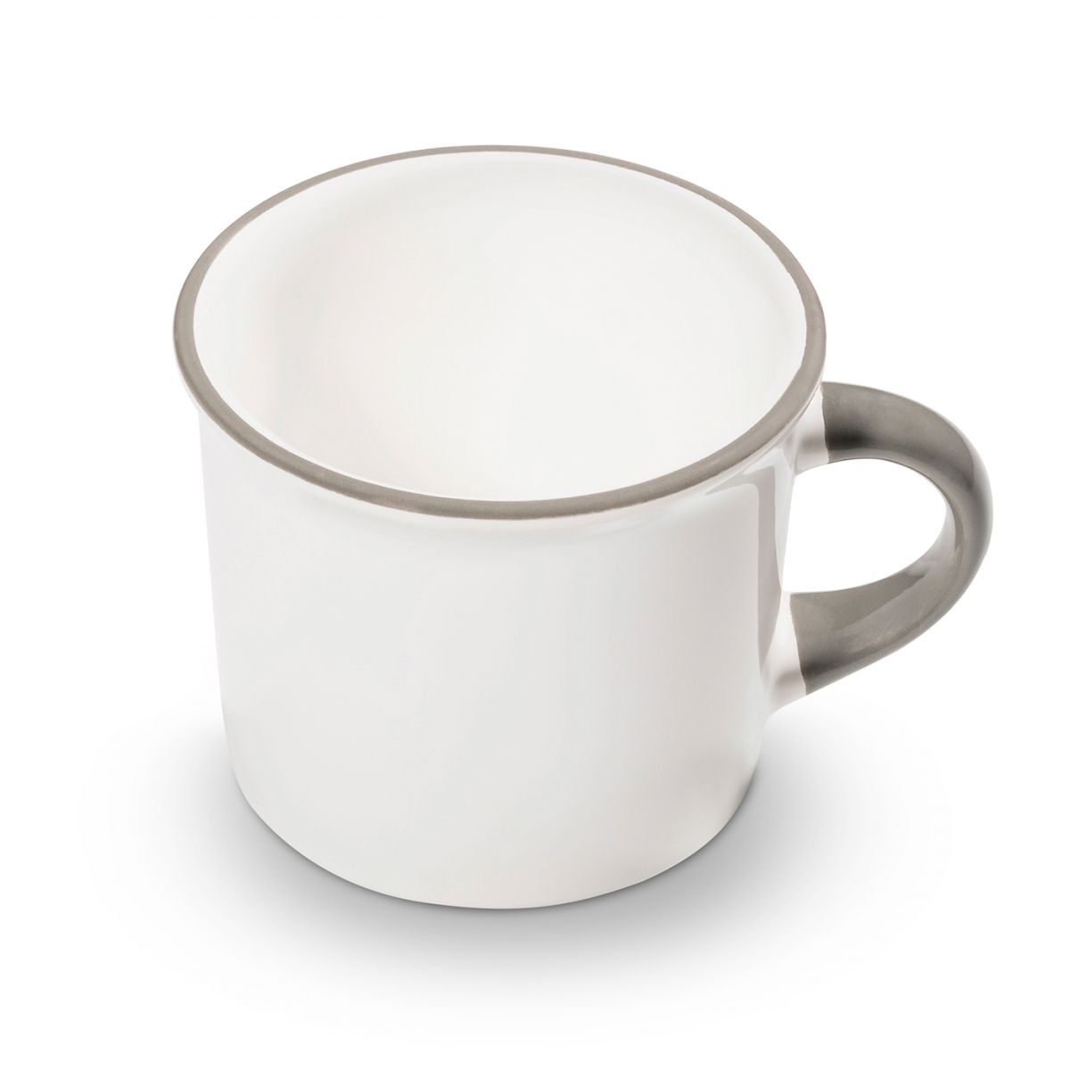 Koffiebeker – Rand grijs – 0,24 ltr - Afbeelding 2