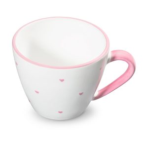 Koffiekopje – Hartjes roze – 0,2 ltr