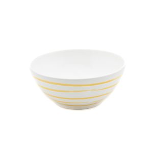 Kom – Gevlamd geel – 23 cm