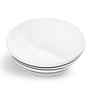 Kom – Gevlamd zwart – 17 cm