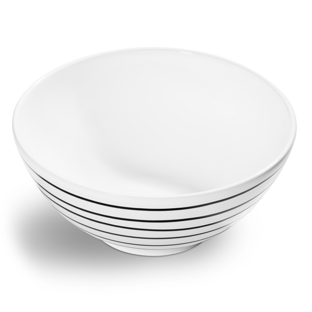 Kom – Gevlamd zwart – 23 cm - Afbeelding 2