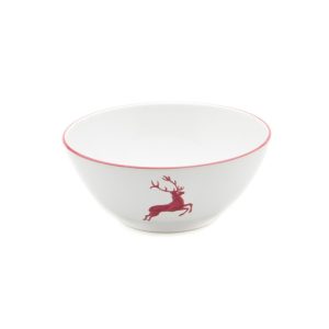 Kom – Hert bordeauxrood – 20 cm