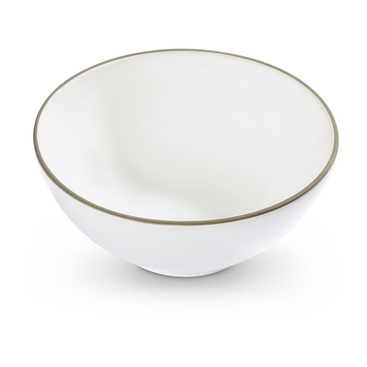 Kom – Rand grijs – 17 cm - Afbeelding 2