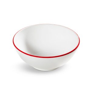 Kom – Rand robijnrood – 17 cm