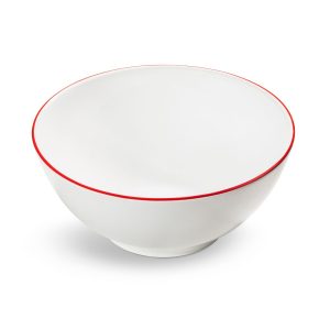 Kom – Rand robijnrood – 20 cm